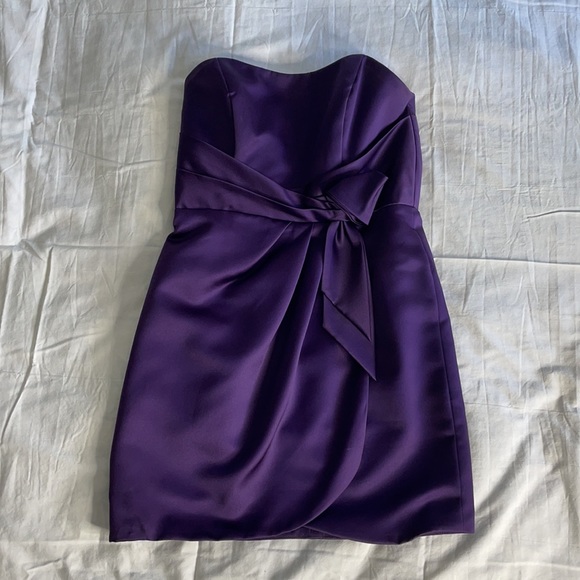 Plum Bridesmaid Dress, - Picture 2 of 5